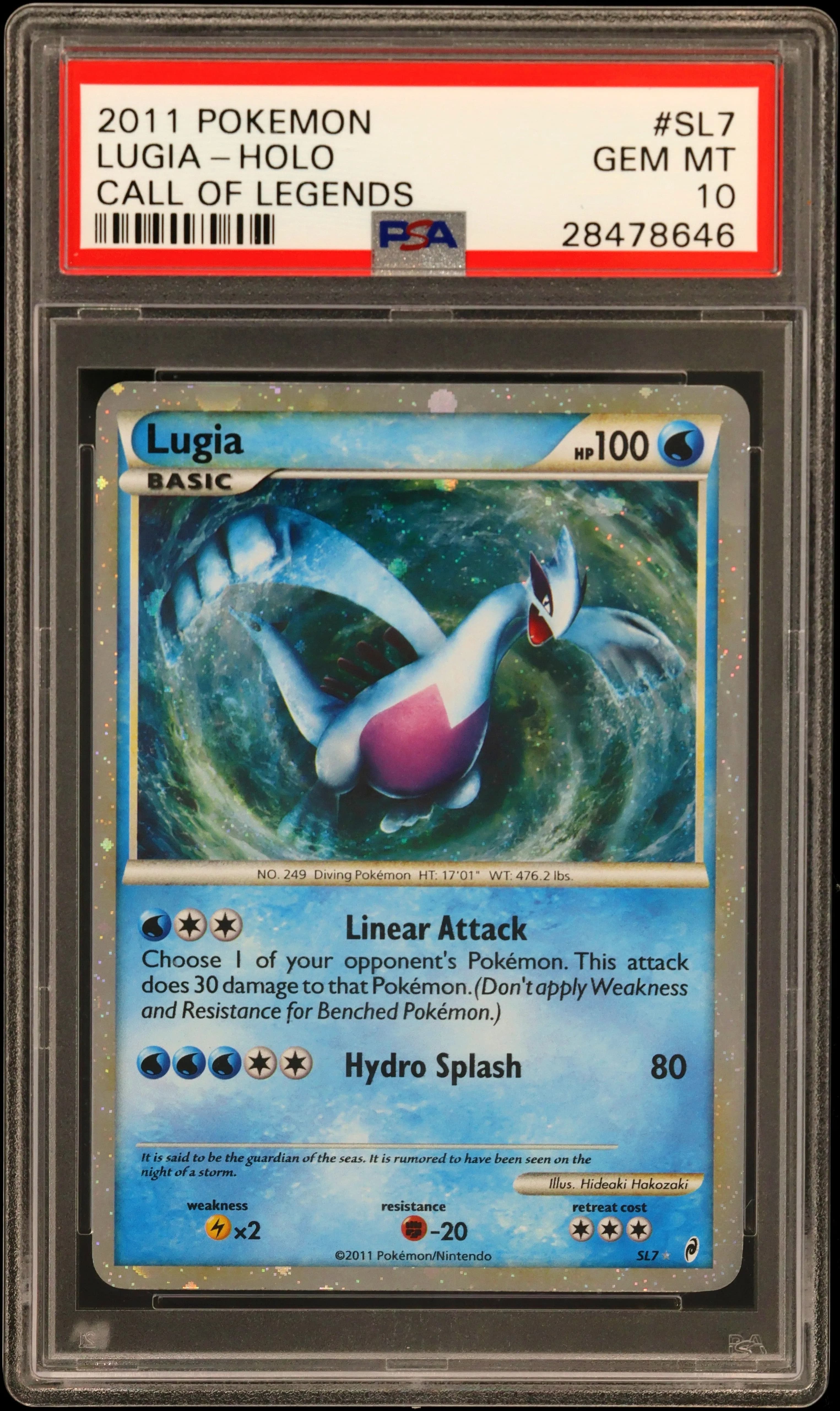 2011 Lugia Holo Call of Legends, graded PSA GEM-MT 10